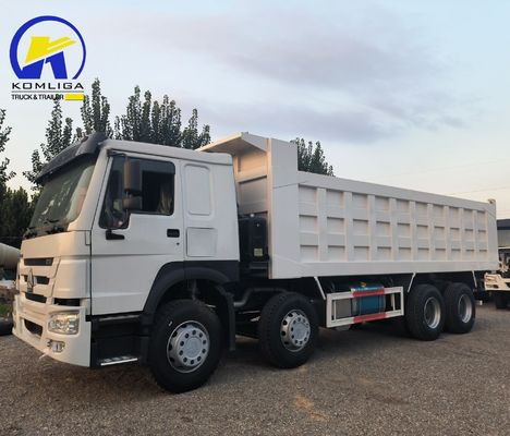 Στυλ ανύψωσης εμπρός Sinotruk HOWO 8X4 12 τροχών φορτηγό απορρίψεων φορτηγό για την κατασκευή
