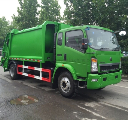 Sinotruk HOWO 4X2 Μικρό 5 τόνων 3 τόνων συμπιεστή σκουπιδιού φορτηγό με 9726ml εκτόξευση