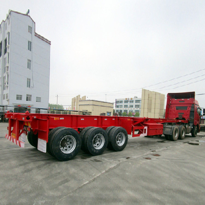 3 άξονες 40ton 40FT Container Skeleton Trailer για τη μεταφορά βαρέων εμπορευματοκιβωτίων