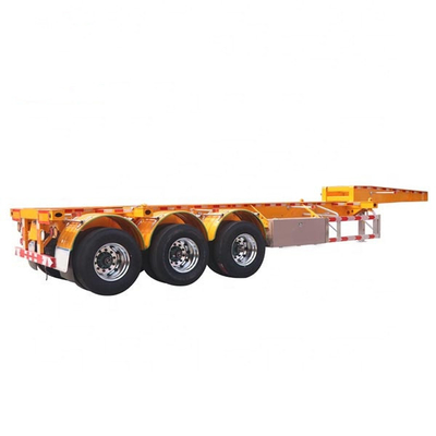 40FT Tri-Axle Skeleton Container Semi Trailer με 10/10/10 φύλλο ελατήριο και 8.5-20 Rim