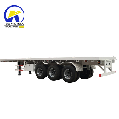 2023 3 άξονες 40FT 40ton φορτηγό Flatbed Semi Trailer με 16mm Channel Steel Side Beam