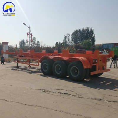 13000x2500x3900mm 40FT Σκελετό Semi-Container Trailer με 3 άξονες 40T χωρητικότητα φορτίου