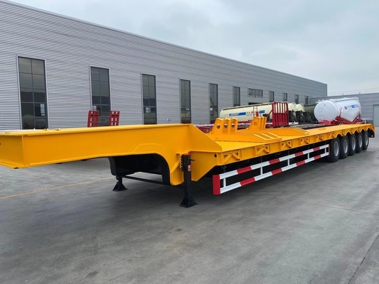 Προσαρμοσμένο 3 άξονα 4 άξονα Gooseneck Heavy Duty 5 100 τόνων Lowbed Lowboy Low Loader Trailer