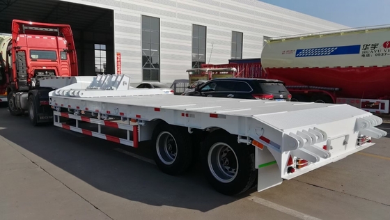 Sinotruk HOWO 3άξονας 60t ημι-χαμηλόπανο ρυμουλκούμενο με ράμπα 7000-8000mm