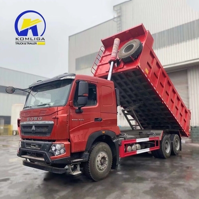 Στυλ ανύψωσης εμπρός 20 κυβικά μέτρα Sinotruck HOWO Dump Truck με τιμόνι LHD/Rhd