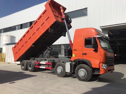 371HP Sinotruck 40 Ton 12 ελαστικά HOWO ντάμπερ φορτηγό με κάμερα οπίσθιας θέσης και μπλε χρώμα
