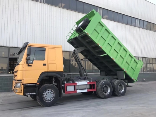 Μπλε 10 ελαστικά 6X4 25 30 τόνων Τελική πλευρά HOWO Χρησιμοποιημένο φορτηγό ντάμπερ με κινητήρα Wd615.47.D12.42