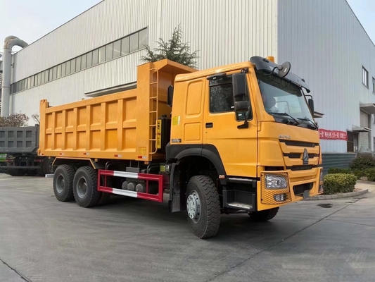 Μπλε 10 ελαστικά 6X4 25 30 τόνων Τελική πλευρά HOWO Χρησιμοποιημένο φορτηγό ντάμπερ με κινητήρα Wd615.47.D12.42