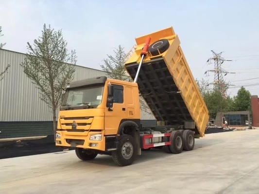 Μπλε 10 ελαστικά 6X4 25 30 τόνων Τελική πλευρά HOWO Χρησιμοποιημένο φορτηγό ντάμπερ με κινητήρα Wd615.47.D12.42