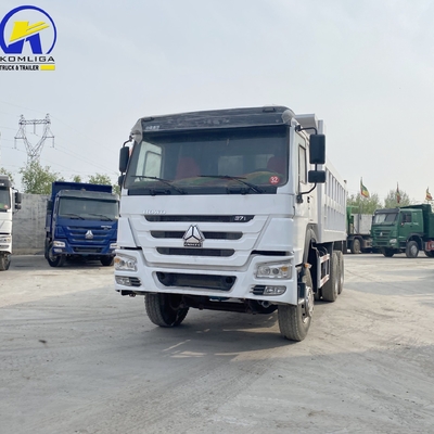 6X4 Χρησιμοποιούμενο Sinotruk HOWO Dump Truck / Tipper 371HP 375HP με μία καμπίνα υπνοδωμάτιο και A / C