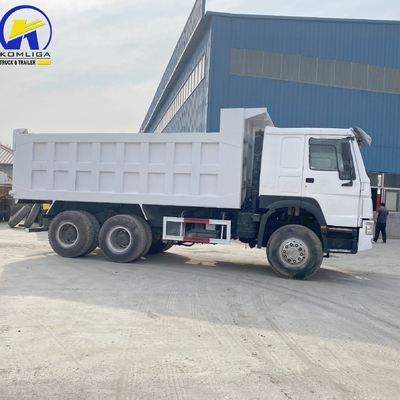 6X4 Χρησιμοποιούμενο Sinotruk HOWO Dump Truck / Tipper 371HP 375HP με μία καμπίνα υπνοδωμάτιο και A / C