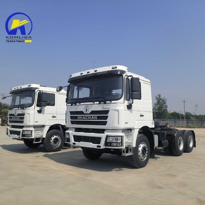Shacman 6X4 Tractor Truck Head Χρησιμοποιείται με αλουμινένιο δεξαμενόπλοιο 400L και 10 τροχούς