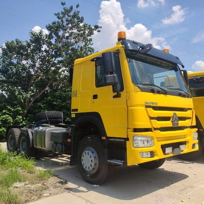 Hw76 Cab HOWO Χρησιμοποιούμενο κεφάλι ελκυστήρα 3 άξονες 6X4 για εντός του προϋπολογισμού σας 6800*2500*3200mm