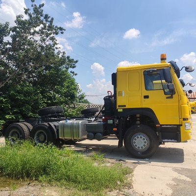 Hw76 Cab HOWO Χρησιμοποιούμενο κεφάλι ελκυστήρα 3 άξονες 6X4 για εντός του προϋπολογισμού σας 6800*2500*3200mm
