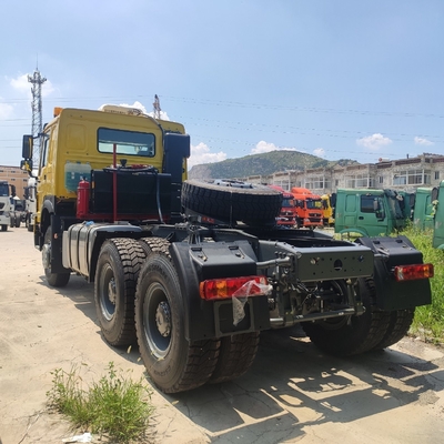 Hw76 Cab HOWO Χρησιμοποιούμενο κεφάλι ελκυστήρα 3 άξονες 6X4 για εντός του προϋπολογισμού σας 6800*2500*3200mm