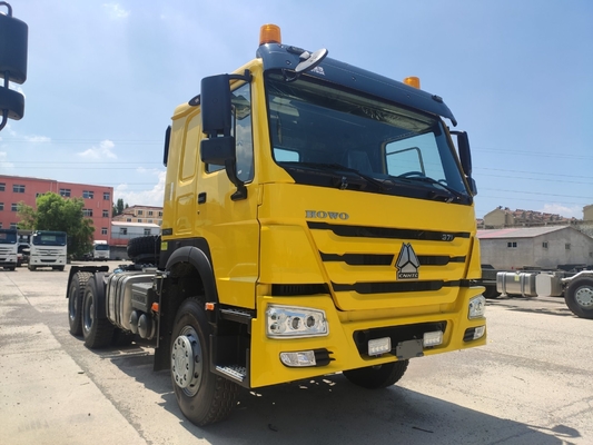Hw76 Cab HOWO Χρησιμοποιούμενο κεφάλι ελκυστήρα 3 άξονες 6X4 για εντός του προϋπολογισμού σας 6800*2500*3200mm