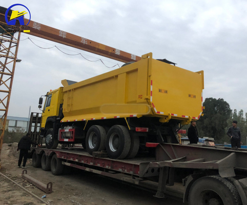 Χρησιμοποιούμενο HOWO 6X4 φορτηγό απορριμμάτων 375 HP αριστερό σύστημα οδήγησης