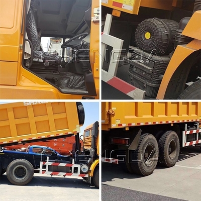 Shacman 6X4 10 τροχών φορτηγό σκουπιδοτεμαχίας φορτηγό τύππερ με διάμετρο κουβάς 5600X2300X1500