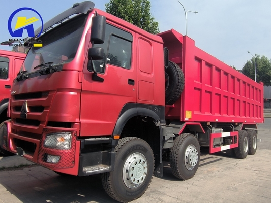 Στυλ ανύψωσης εμπρός Sinotruk HOWO 8X4 φορτηγό σκουπιδιών με μεγάλη χωρητικότητα και κίτρινη σκουπιδιότητα