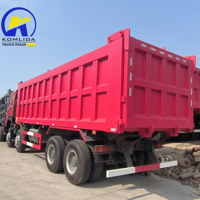 Στυλ ανύψωσης εμπρός Sinotruk HOWO 8X4 φορτηγό σκουπιδιών με μεγάλη χωρητικότητα και κίτρινη σκουπιδιότητα