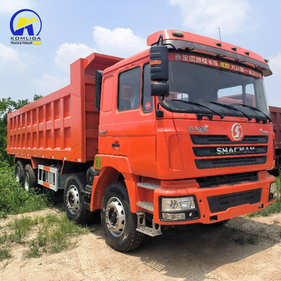 Χρησιμοποιημένο λάστιχο φορτηγού 8X4 Shacman Dump Truck Πιστοποίηση GCC 16tons Ικανότητα φόρτωσης πίσω άξονας