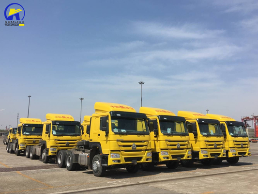 420HP Ντίζελ Sinotruk HOWO 6X4 10τροχούς Τρακτέρ Φορτηγό Εφοδιασμός με ρυμουλκούμενο για την τελική βιομηχανία