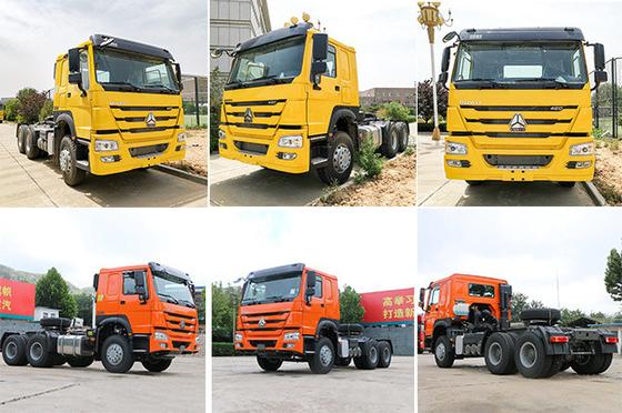 16 τόνων πίσω άξονας Sinotruk HOWO 6X4 Τρακτέρ φορτηγό εμπορευματοκιβώτιο ρυμουλκούμενο Dump Skeleton φορτηγό