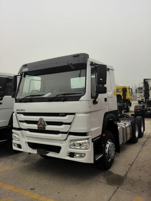 Σχεδιασμός ακτίνων ελαστικών 371HP Χρησιμοποιούμενο Sinotruk HOWO 6 * 4 Τρακτέρ φορτηγό με 9 τόνους εμπρός άξονας