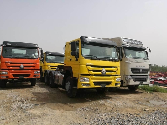 Στρώση 371HP Sinotruk HOWO Χρησιμοποιούμενα φορτηγά τρακτέρ 10 τροχούς ρυμουλκούμενο 6X4 κεφαλή ρυμουλκούμενο φορτηγό