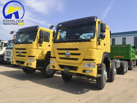 Sinotruk HOWO T7 8X4 400HP βαρύ φορτίο ρυμουλκούμενο ελκυστήρα φορτηγό με 5600X2300X1500 κουβά