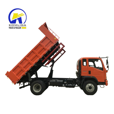 Sinotruk HOWO Ελαφρύ υδραυλικό 4X2 4ton 5ton Μικρό μίνι φορτηγό βυθό με LHD/RHD
