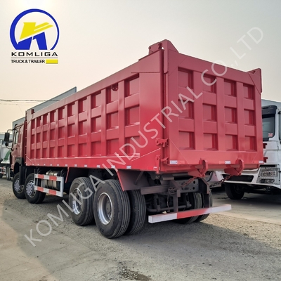 Κόκκινο 8X4 φορτηγά 371 HP 375HP 400HP 420HP Sinotruk βαρύ φορτίο Tipping Tipper Dumper Δεύτερο χέρι φορτηγά και HOWO φορτηγά για την αγορά της Αφρικής