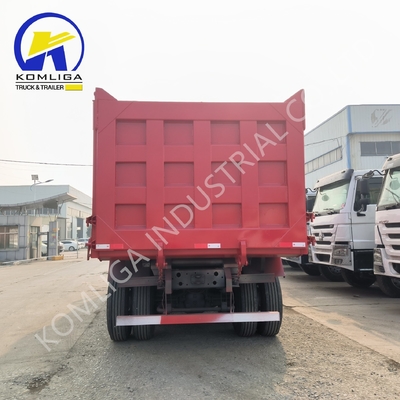 Κόκκινο 8X4 φορτηγά 371 HP 375HP 400HP 420HP Sinotruk βαρύ φορτίο Tipping Tipper Dumper Δεύτερο χέρι φορτηγά και HOWO φορτηγά για την αγορά της Αφρικής