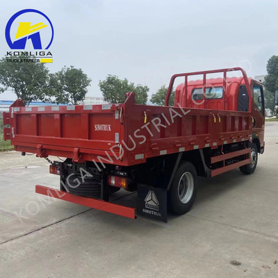 4X2 5 τόνων Sinotruk HOWO Camion Benne με design ελαστικού χωρίς σωλήνα 5995x2350x2620mm