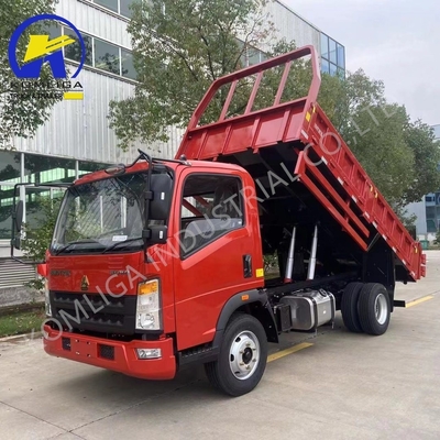 4X2 5 τόνων Sinotruk HOWO Camion Benne με design ελαστικού χωρίς σωλήνα 5995x2350x2620mm