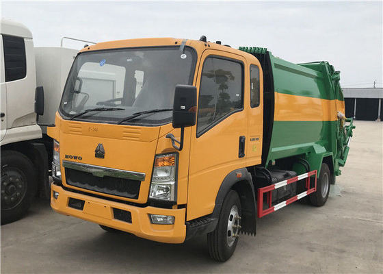 Σινο Truck HOWO 4X2 Mini 5 Ton Compactor Garbage Truck Μέγεθος για πρότυπο εκπομπών Euro 2