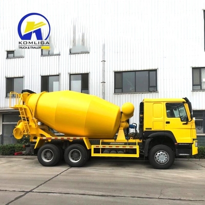 8560X2496X3800mm Χρησιμοποιούμενο HOWO 6cbm 8cbm 9cbm Αυτοφόρτωση Μικρατήρα σκυροδέματος με αντλία