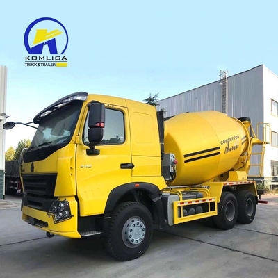 8560X2496X3800mm Χρησιμοποιούμενο HOWO 6cbm 8cbm 9cbm Αυτοφόρτωση Μικρατήρα σκυροδέματος με αντλία
