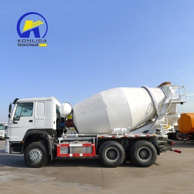 8560X2496X3800mm Χρησιμοποιούμενο HOWO 6cbm 8cbm 9cbm Αυτοφόρτωση Μικρατήρα σκυροδέματος με αντλία