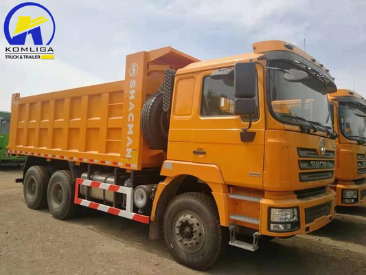 Shacman 6X4 10 Wheeler 380HP Ορυχείο Tipper Tipping Dumper Χρησιμοποιημένο φορτηγό με LHD / RHD