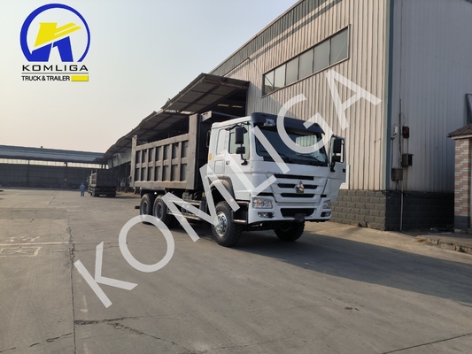 6X4 20-30 τόνων βαρύ φορτίο 3 άξονας 10 τροχών Sinotruk HOWO Dump Truck με χαμηλό χιλιόμετρο