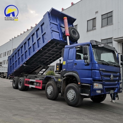 Χρησιμοποιούμενο φορτηγό απορριμμάτων HOWO 8X4 12τροχών 371HP 380HP 400HP Στυλ ανύψωσης εμπρός Καλή κατάσταση