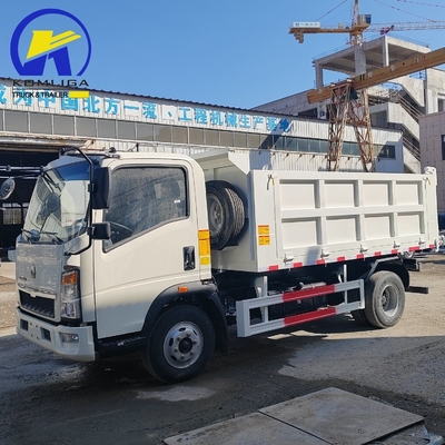Σχεδιασμός ακτίνων ελαστικών 2024 Sinotruk HOWO 4X2 Mini Dump Truck με μία καμπίνα υπνοδωμάτιο και κλιματισμό