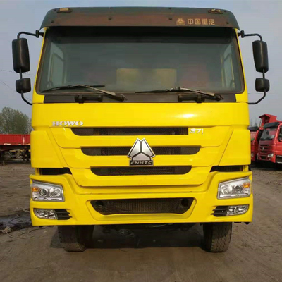 Sinotruk HOWO 8X4 371HP μεταχειρισμένο κίτρινο φορτηγό με χειροκίνητο κιβώτιο