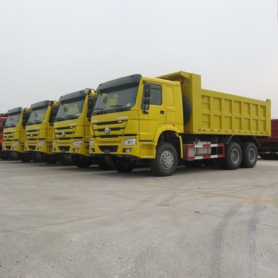 Sinotruk HOWO 8X4 371HP μεταχειρισμένο κίτρινο φορτηγό με χειροκίνητο κιβώτιο