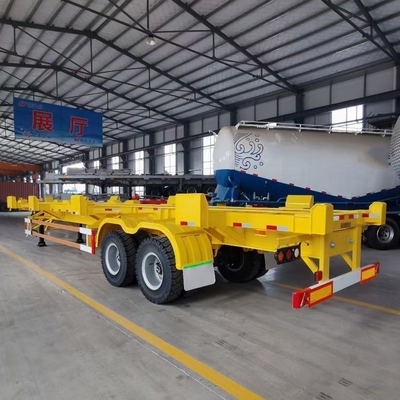3 άξονες 40ton 40FT Container Skeleton Trailer για τη μεταφορά βαρέων εμπορευματοκιβωτίων