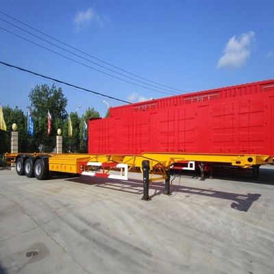 3 άξονες 40ton 40FT Container Skeleton Trailer για τη μεταφορά βαρέων εμπορευματοκιβωτίων