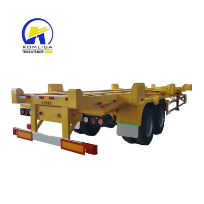 Ατσάλι 3 Άξονες 20FT 40FT Flatbed Container Σκελετό / Σκελετικό Semi Truck Trailer για σας