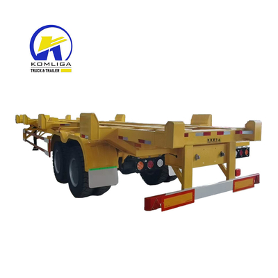 Ατσάλι 3 Άξονες 20FT 40FT Flatbed Container Σκελετό / Σκελετικό Semi Truck Trailer για σας