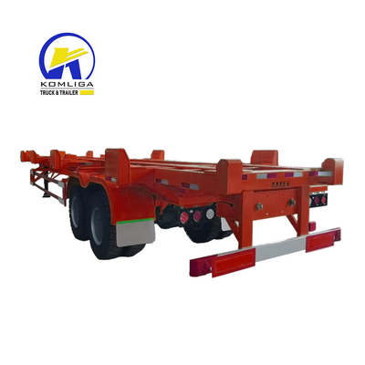 Ατσάλι 3 Άξονες 20FT 40FT Flatbed Container Σκελετό / Σκελετικό Semi Truck Trailer για σας
